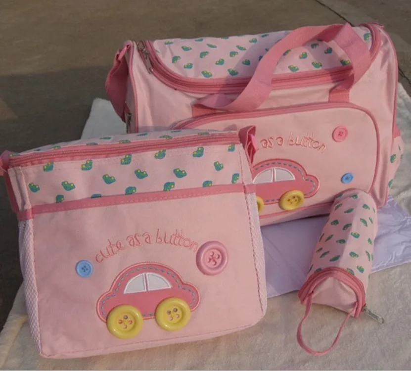 Fashion Baby Diaper Bag Waterproof Travel Printed Mummy Maternity Nappy Bag For Mom Multifunctional Large Capacity 4Pcs Care Bag (3)