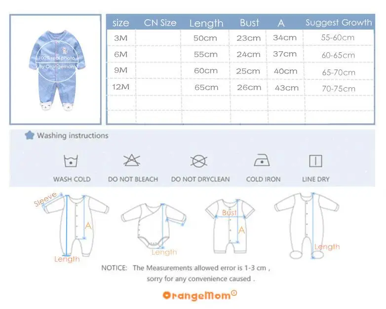 New Born Baby Clothing 3-12M Kids Footed Pajamas Baby Boys Girls Cotton Spring Roupas Cartoon Overall Baby Boutique Clothes Out Baby Bodysuits expensive