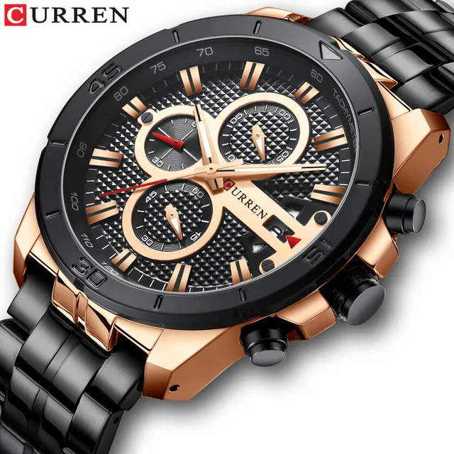 Мужские часы Curren лучший бренд класса люкс Хронограф Кварцевые часы из нержавеющей стали деловые наручные часы Мужские часы Relogio Masculino