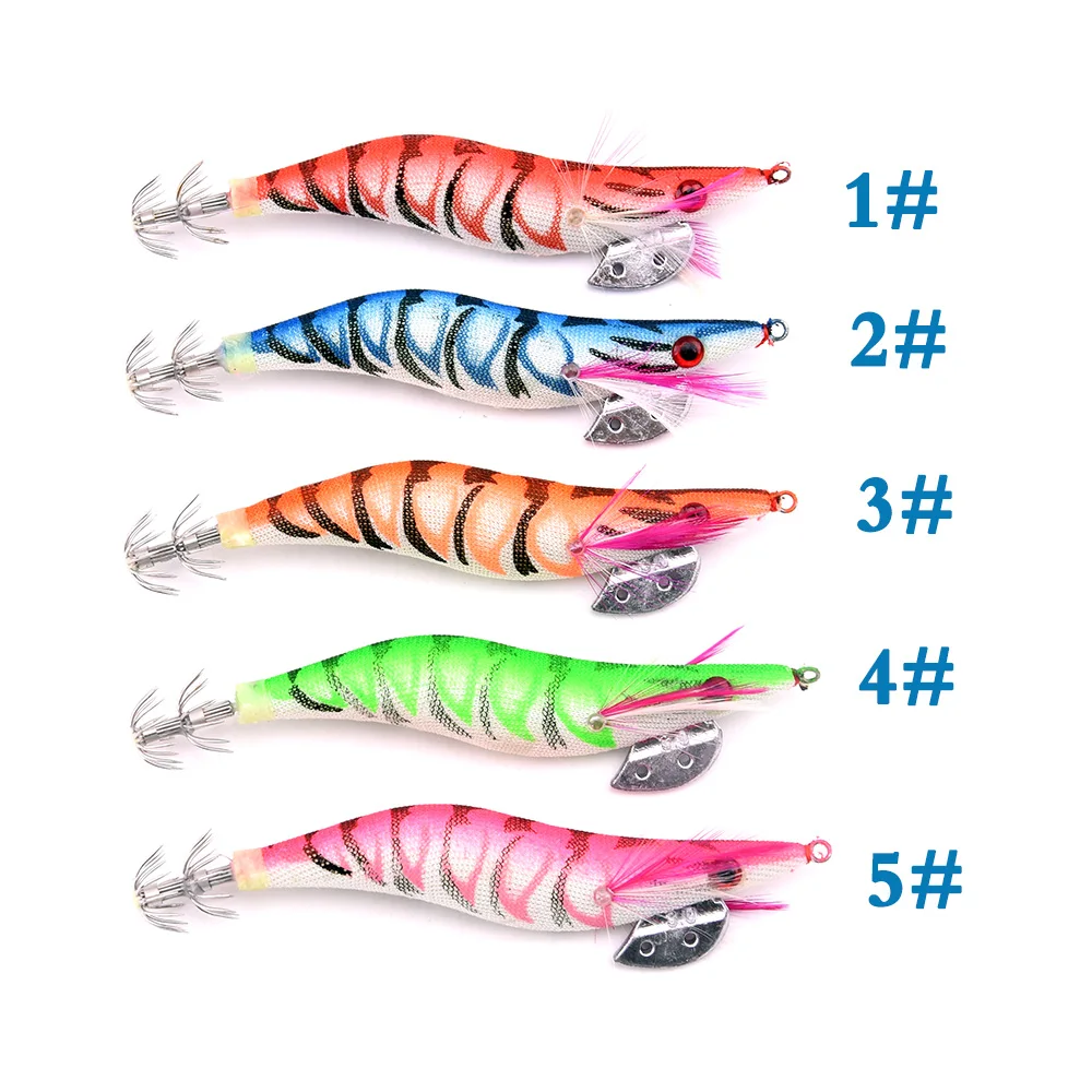 1PCS 14g/11.5cm Luminous Squid Jig Fishing Wood Shrimp Lure Squid Cuttlefish Jigs Lures Spinnerbait Wood Shrimp with 3.0# Hook 1PCS 14g/11.5cm Luminous Squid Jig Fishing Wood Shrimp Lure Squid Cuttlefish Jigs Lures Spinnerbait Wood Shrimp with 3.0# Hook