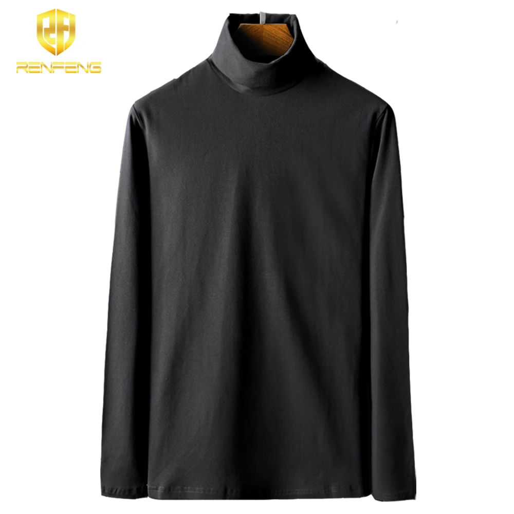 pull homme 2018 pullover mens t shrits long sleeves t shirt men turtleneck Pack of 5 thick clothes thermo ndershirts S-4XL size (5)