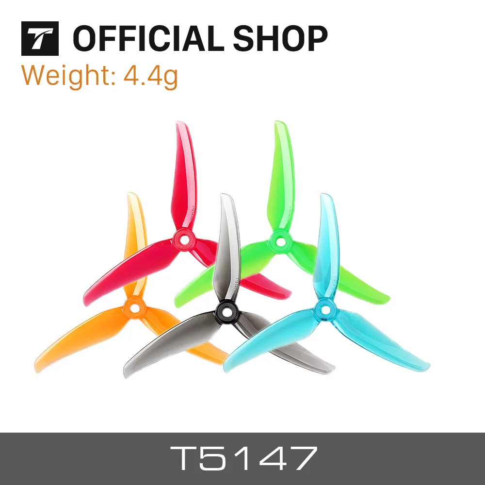 

T-MOTOR T5147 FPV propeller 10pcs/bag 3 Blade Propeller CW CCW POPO system match F40 III, F60 III Freestyle RACING Frame