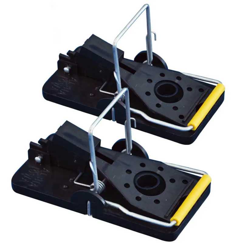 

2Pcs Black Reusable Mouse Mice Rat Trap Killer Control Trap-Easy Pest Catching Catcher Pest RejectEasy Pest Catching Catcher PBT