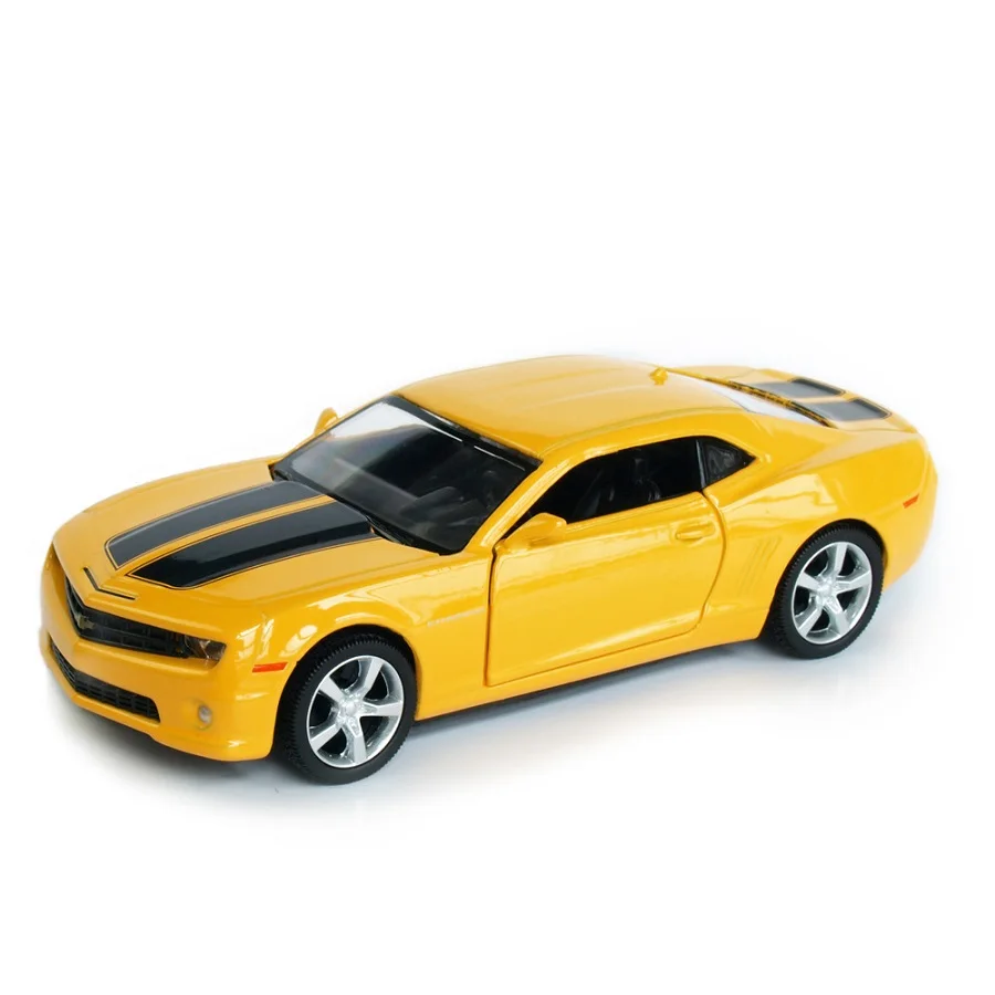 1/36 маленькая литая под давлением Автомобильная серия Chevrolet Camero Размер 5 дюймов 2 открытые двери без электроники без света без звуков коллективные модели - Цвет: Yellow