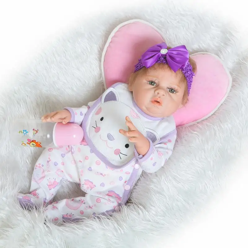 

NPK 50CM Reborn Babies Silicone Full Body Girls Bathe Toys Newborn Princess Girl Fashion Dolls Lifelike Baby Dolls For Children