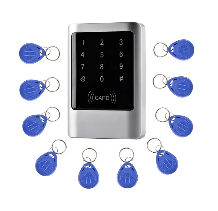 

10pcs Key Card + IP65 Waterproof Metal Case 1000 Users Access Control System With Touch Keypad