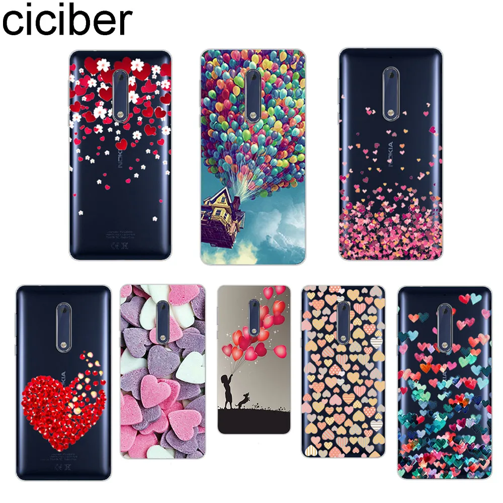 

ciciber Love Heart For Nokia 8 7 7.1 6 6.1 5 5.1 3 3.1 2 2.1 1 Plus Soft Silicone Clear TPU For Nokia X7 X6 X5 X3 Phone Cases
