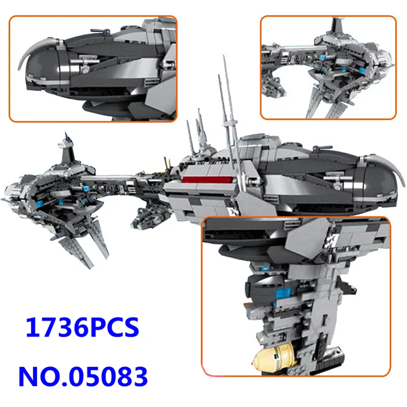 

1736pcs Star MOC Nebulon-B Medical Frigate Model Wars Series Building Blocks Toys for Children gift Compatible with Legoes 05083