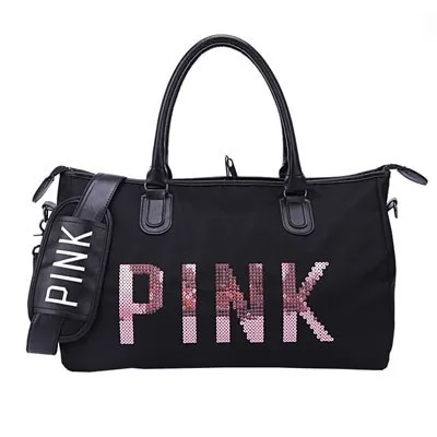 SNUGUG модные большие сумки через плечо для женщин водонепроницаемые розовые женские сумки для спортзала для фитнеса Оксфорд мужская спортивная сумка через плечо дорожная - Цвет: large black
