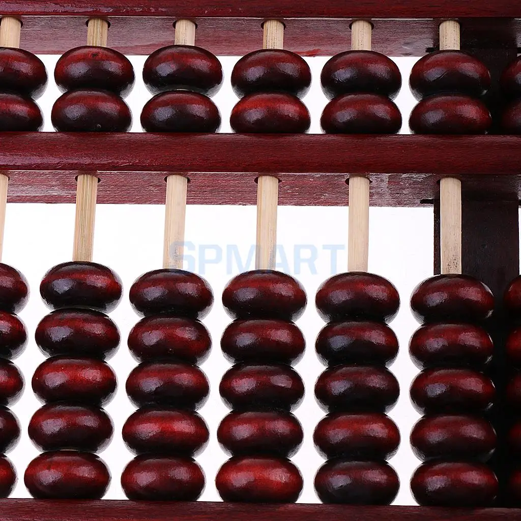 Vintage Wooden 15 Rods Arithmetic Abacus Chinese Calculation Tool for Children Adults Collectible Gift