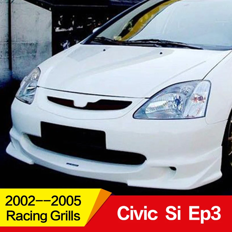 Используется для Honda Civic Si ep3 Racing Grills 2002 03 04 05 год 7-го поколения Refitt Передняя Центральная решетка крышка аксессуары