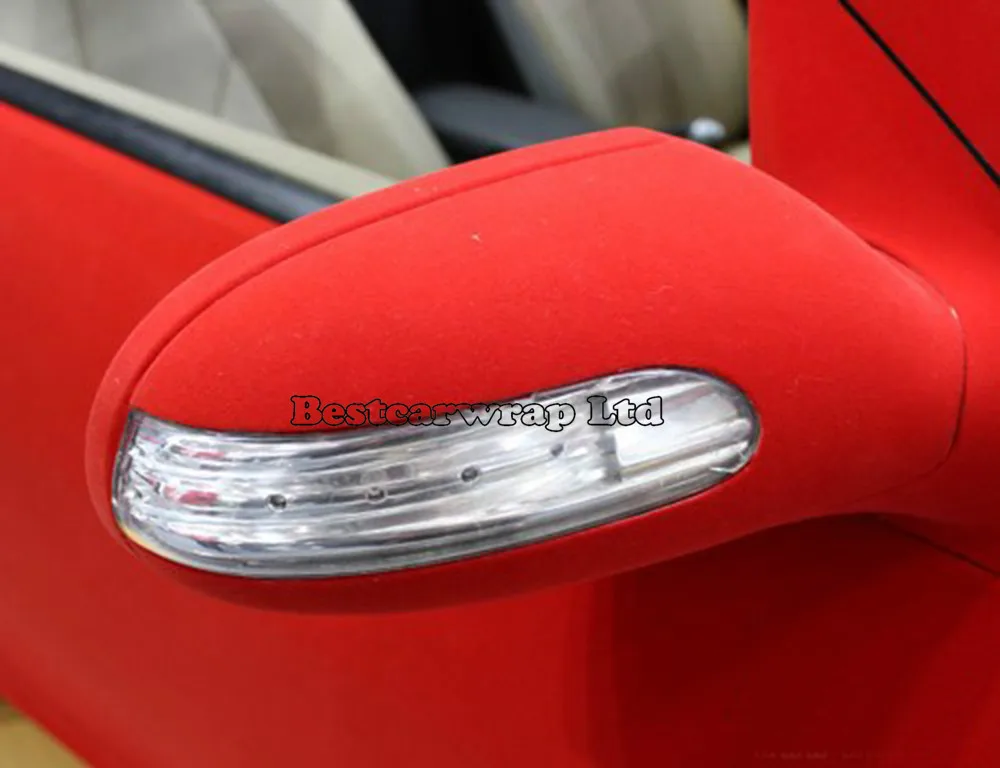 red-velvet vinyl wrap film leather Car wrapping style Foile (3)