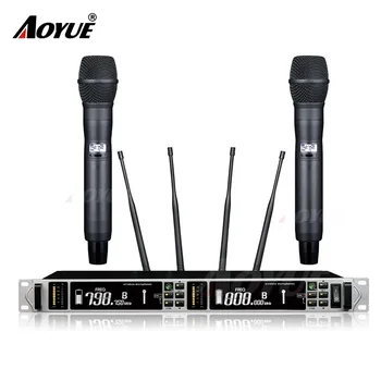 

Newest 2 Channels UHF Handheld microphone Professional Digital wireless microphone system