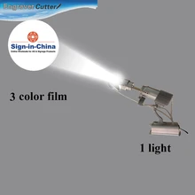 20 W вращающееся кольцо Шаблон сканирования светодиодный рекламный фонарик-проектор изображений(1 свет+ 1 три цвета пленки