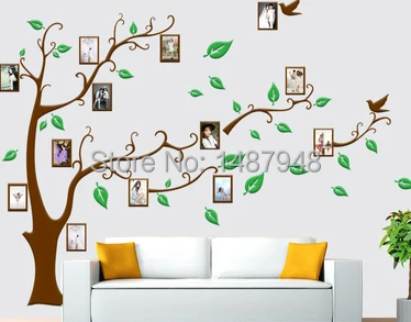 Nueva foto marco árbol 3D acrílico Pegatinas de pared casa decoración sala de lápiz Paredes decoración Adesivi Murali decoración de la casa
