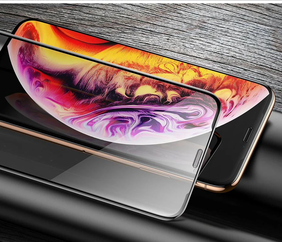 HOCO для Apple iPhone 11 pro Max X XS Max XR HD закаленное защитная стеклянная пленка для экрана полная защитная крышка+ инструмент для установки