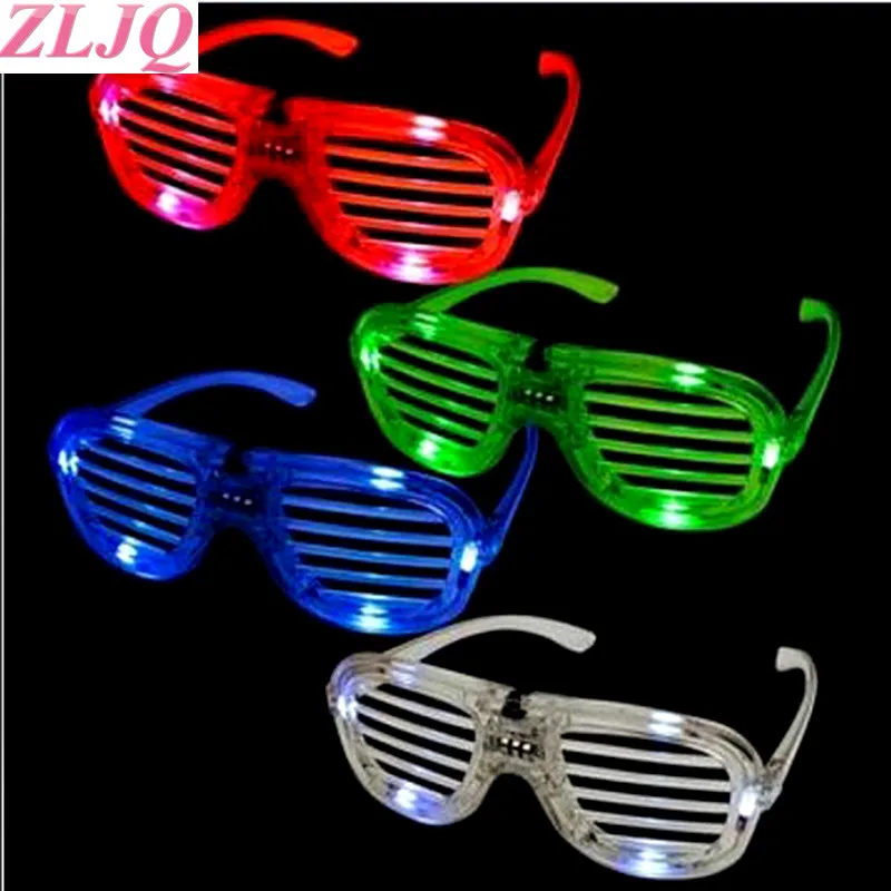 ZLJQ Blinking LED Blind Mask Eye Glasses Light Up Flashing LED Glasses