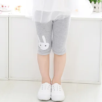 

SheeCute Girl Lovely Summer Velvet Cropped Pants calf-length girls leggings print girls pants childrens trousers
