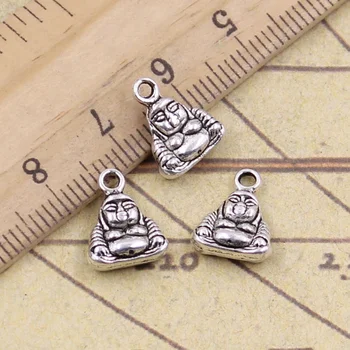 

30pcs Charms Buddha Arhat Tathagata 12x10x4mm Antique Silver Color Pendants Making DIY Handmade Tibetan Finding Jewelry