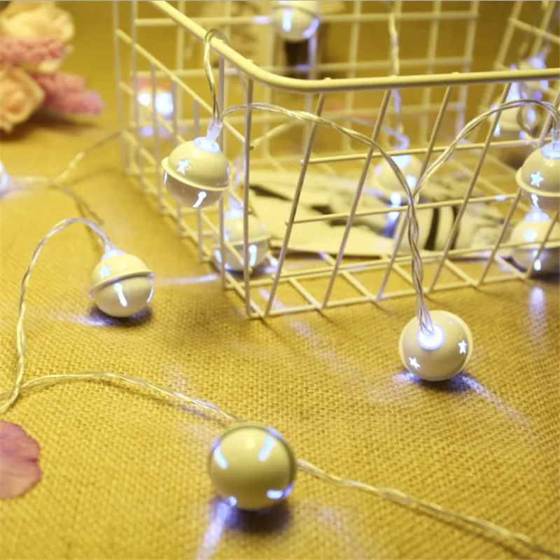 2018 Christmas Fairy lights Jingle bell LED String Lights Pink and White Bells Indoor Outdoor for Christmas New Year Decoration 2018 Christmas Fairy lights Jingle bell LED String Lights Pink and White Bells Indoor Outdoor for Christmas New Year Decoration