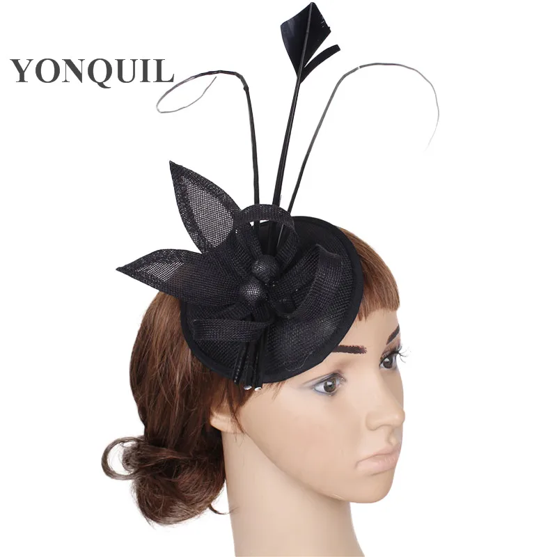 Buy elegant fascinators imitation sinamay base with