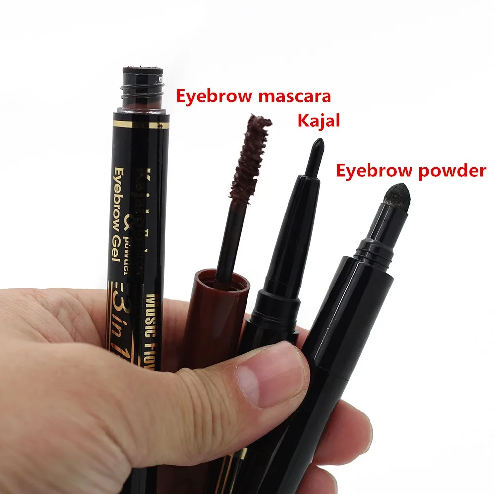 Hot Sale Makeup Kit 3 In 1 Eye Brow Kajal Eyebrow Pencil Pen Waterproof Eyebrow Powder Palette Mascara Gel M1031 Waterproof Eyebrow Powder Eyebrow Powdereyebrow Powder Palette Aliexpress