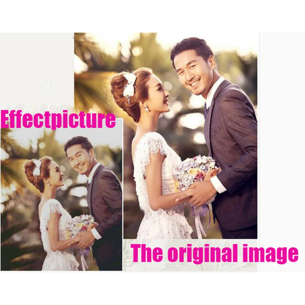 

Digital painting, diamond embroidery, custom photo, 5D, private custom portrait, diamond painting mosaic wedding decoration DZ01