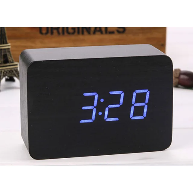 Led Houten Wekker Voice Control Digitale Klok met Temperatuur Datum ... Led Houten Wekker Voice Control Digitale Klok met Temperatuur Datum ...