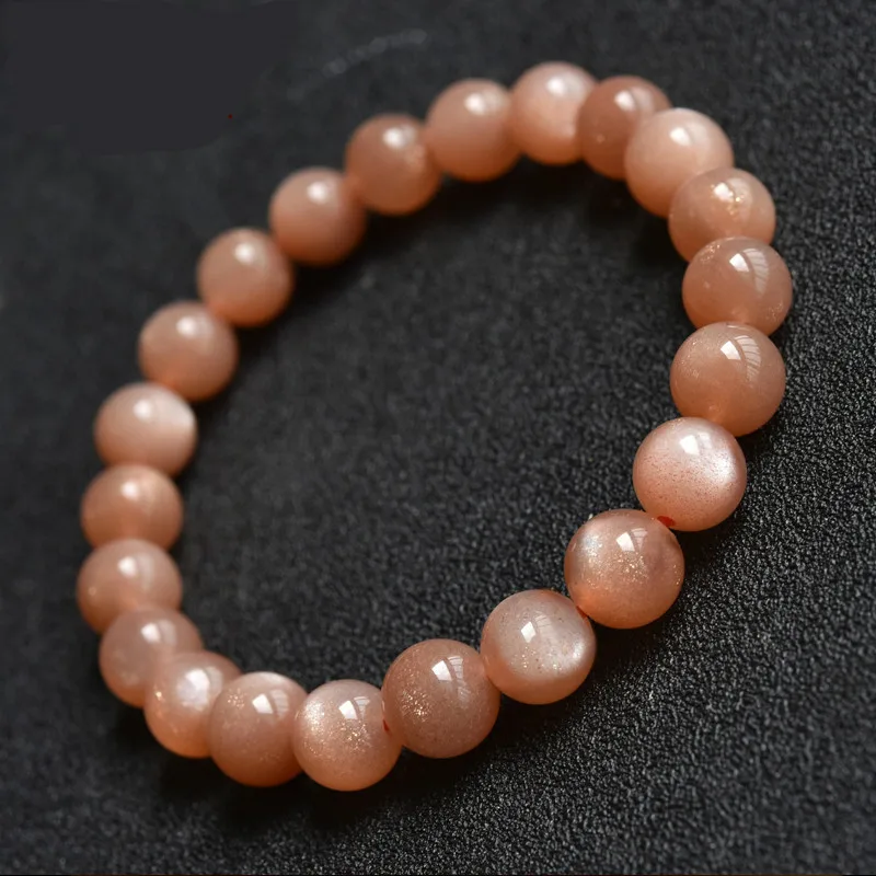 

Golden Sand Sunstone Bracelet 8-12mm Orange-yellow Moonstone Feldspar Hand String in Sri Lanka