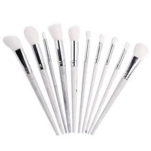 

Cosmetic Tool 10Pcs Foundation Elegant Marble Makeup Brushes Eyebrow Eyeshadow Lip Concealer Brush Cosmetic Brush Sets