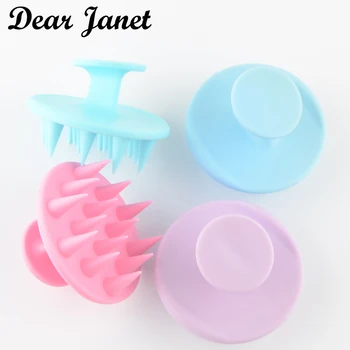 

1pc Longer teeth whole silicone washing hair comb shower bath head brush Massager easy wash