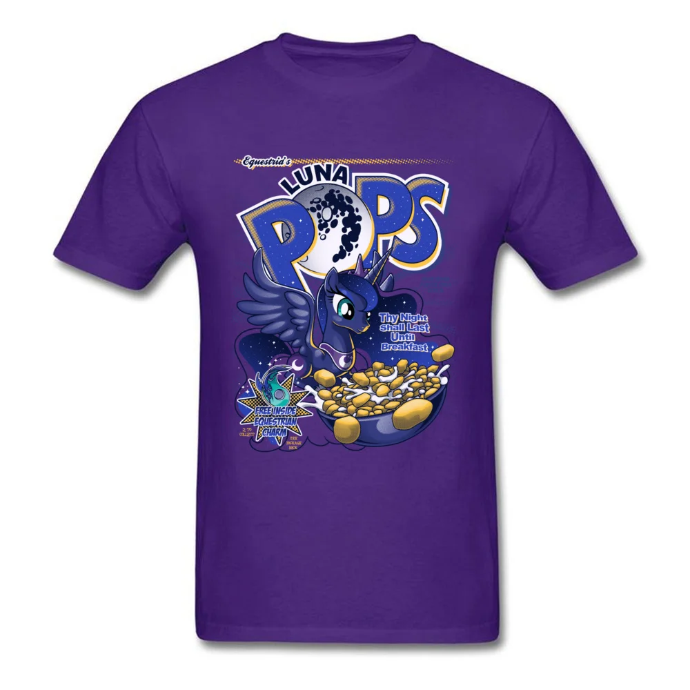 Equestrias Luna Pops Normal ostern Day Cotton Fabric Round Collar Youth T Shirt Tops Shirts High Quality Short Sleeve T-shirts Equestrias Luna Pops purple