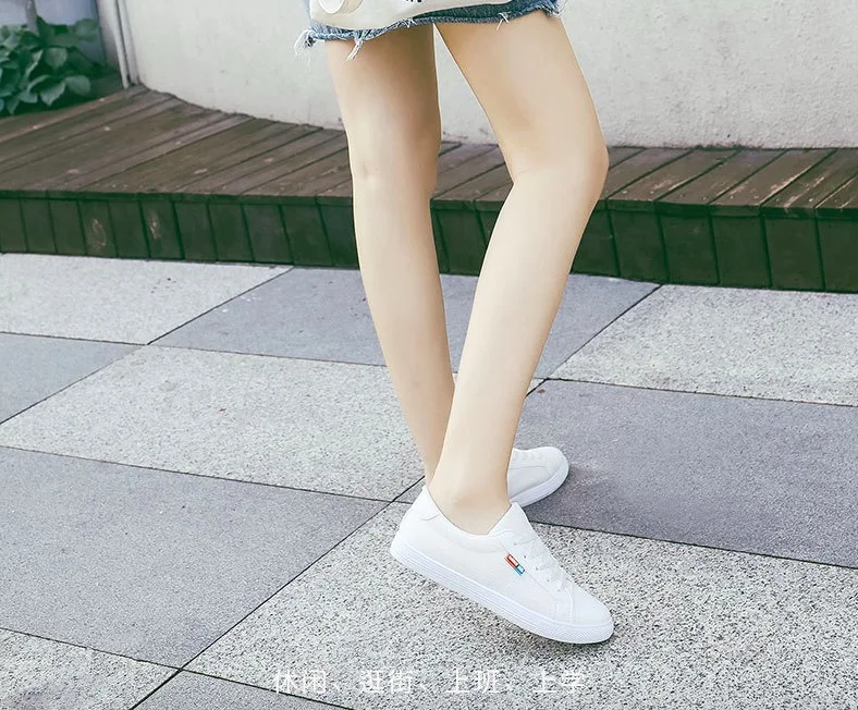 QQ20180629-190534.Women Casual Shoes 2018 Spring Autumn Mesh+Soft Leather Women Shoes Fashion Women Flats Breathable Women Sneakers