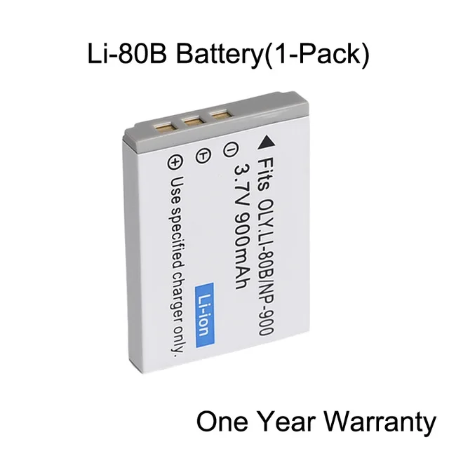 

Li-80B Li 80B Battery for Olympus T-100 X-960 Minolta NP-900 Dimage E40 and for BenQ DC E43,Premier DM-5331