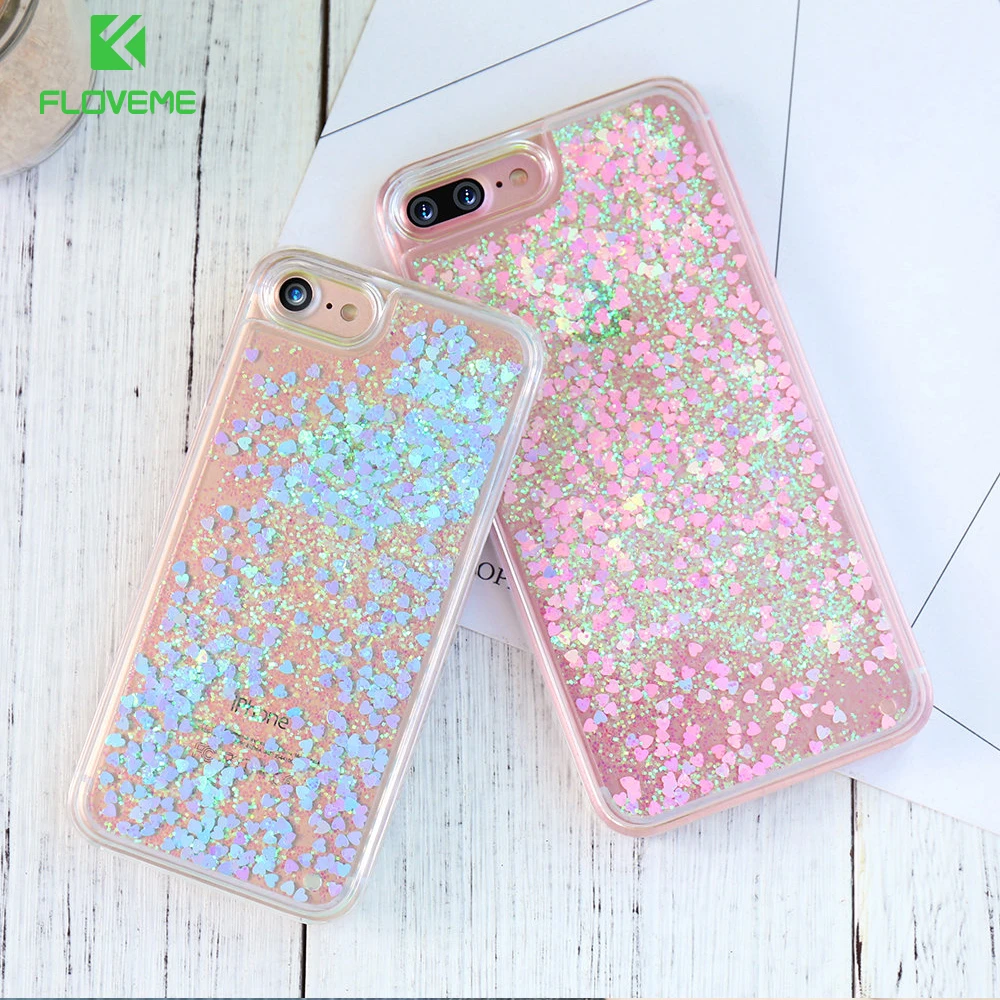 

FLOVEME Liquid Case For iPhone 6 6S 7 8 Plus Case Ultra Crystal Clear Girly Cover For iPhone 6 6S Plus 5 5S SE 4S