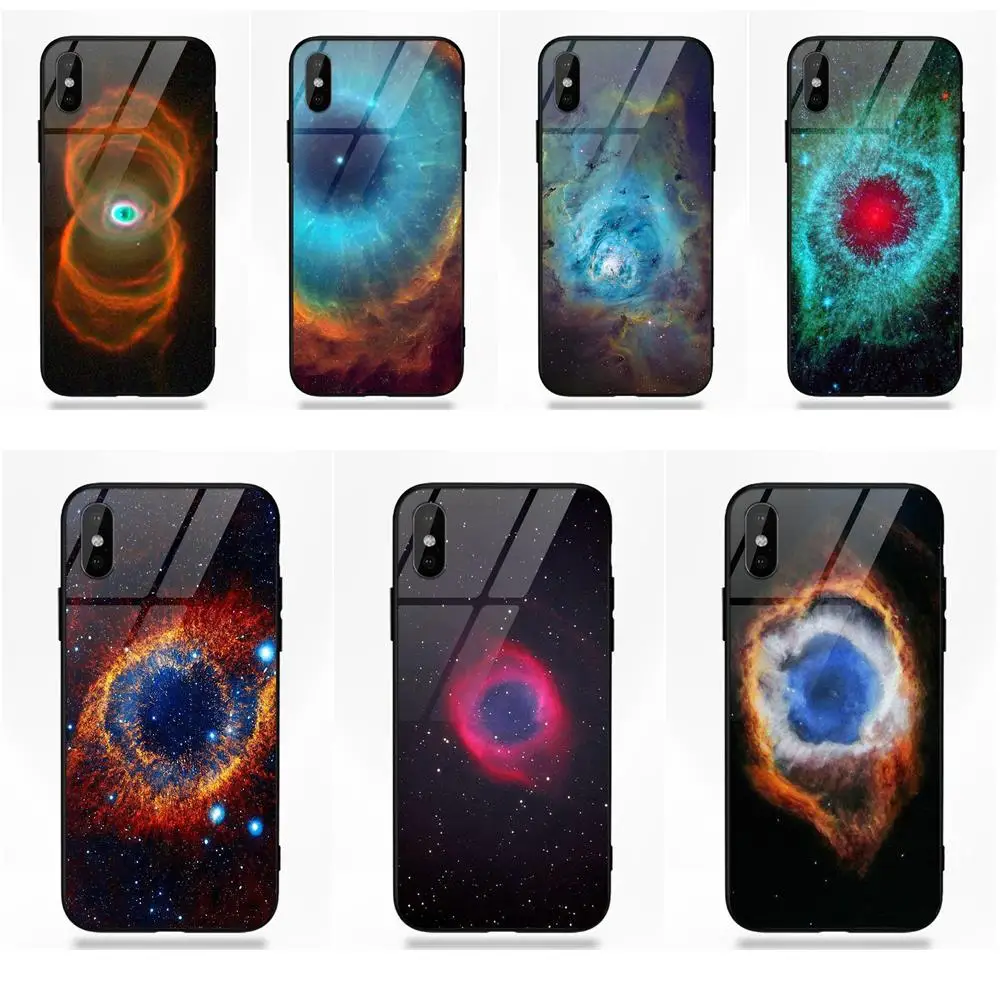 The Eye Of Universe Soft TPU Frame+Tempered Glass 2017 New Arrival For Apple iPhone 5 5C 5S SE 6 6S 7 8 Plus X XS Max XR | Мобильные