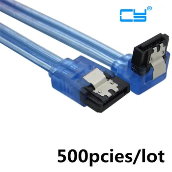 

Super Speed SATA 3.0 III SATA3 6GB/s 90 degree right angled latch type Cable for Hard Disk Drive Blue Durable 50cm BY DHL EMS