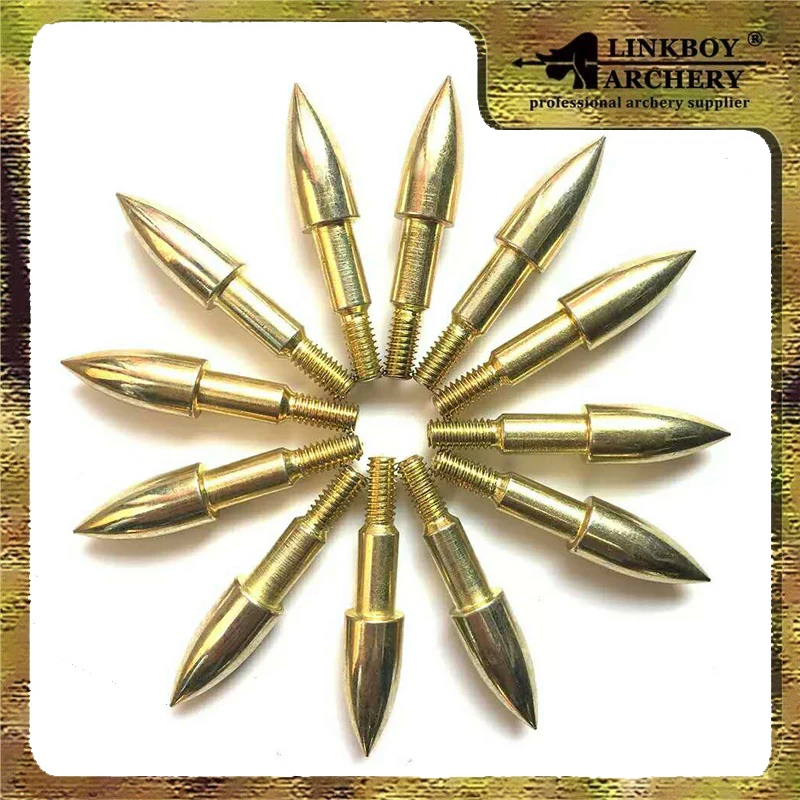 12 шт. Linkboy Archery 75/100gr Золотая целевая точка + Алюминиевая Вставка для стрел охоты и