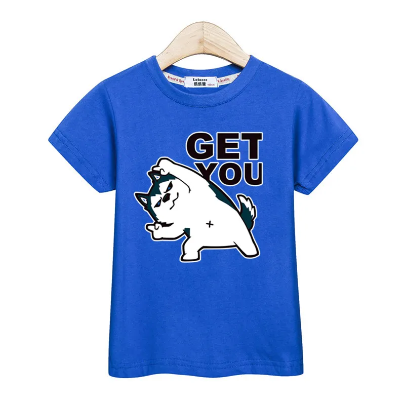 Get you fashion baby boys tops cute huskies kids clothes girls fashion t-shirt cartoon dog print kid tees summer cotton shirt - Цвет: Blue