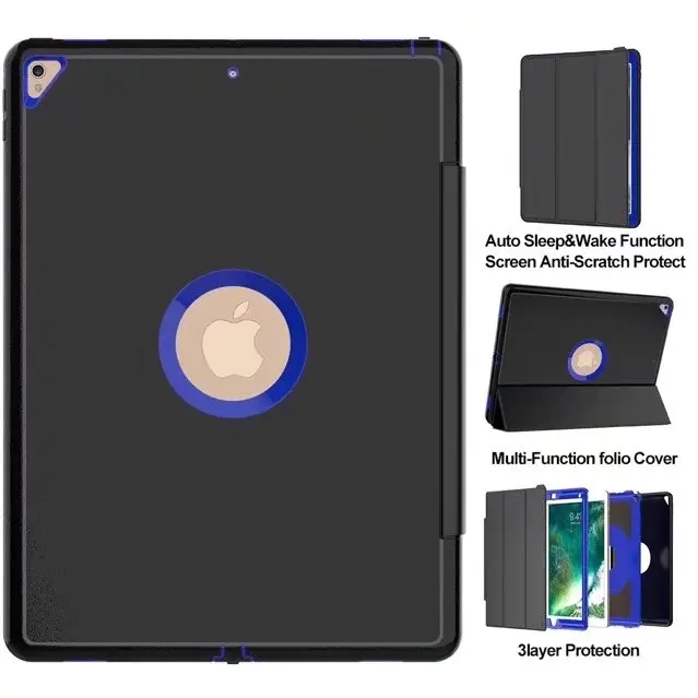 Силиконовый чехол для планшета для Apple iPad Pro 12,9 и модель Авто Пробуждение/сон резиновый Чехол Прочный противоударный+ ручка