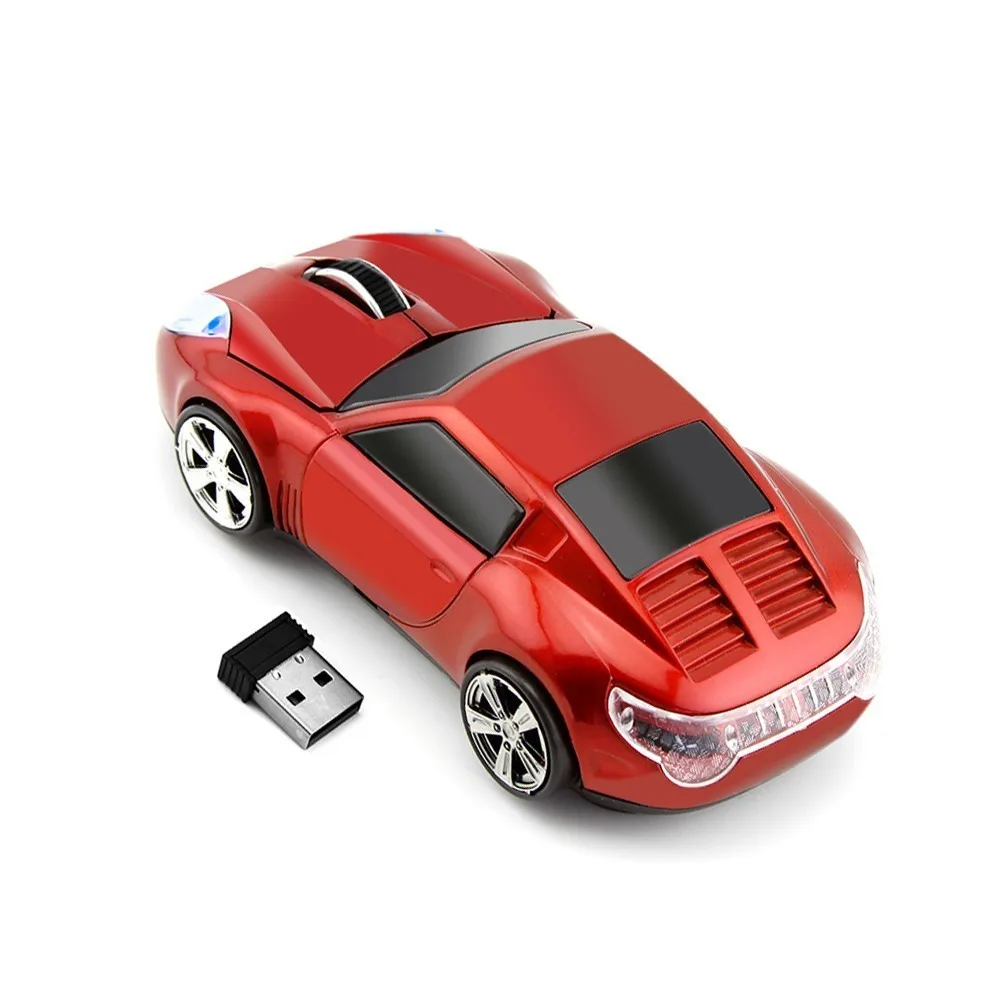 CHYI Wireless Optical Car Mouse Ergonomic 1600 DPI Coupe Racing Automobile Sportscar Mice 2.4Ghz Sem Fio Rato Roadster Super Car - Цвет: Красный