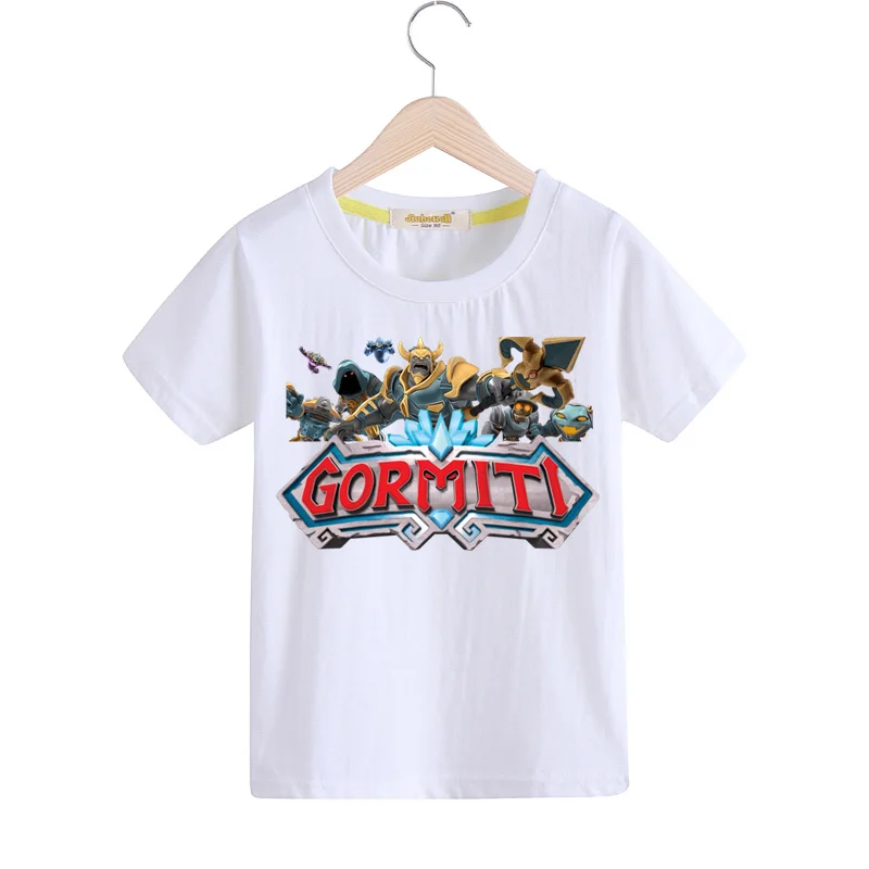 Boy Gormiti Game T-shirts Clothes Girls Summer White Casual Tshirts Children Short Sleeve Cotton Tee Top Clothing For Kids TX167 (6)