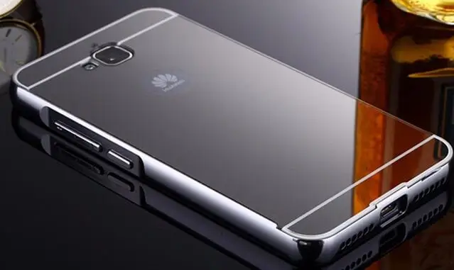 Для huawei Honor 4C Pro Чехол Алюминиевый металлический бампер рамка покрытие жесткий зеркальный чехол для Coque huawei 4C Pro Чехол TIT-L01 TIT-U02 - Цвет: dark grey