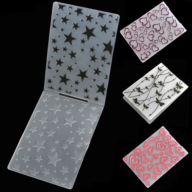

1PC New Embossing Different Pattern Folders Butterfly Dragonfly Utility Card High Quality Plastic Embossing tTemplate
