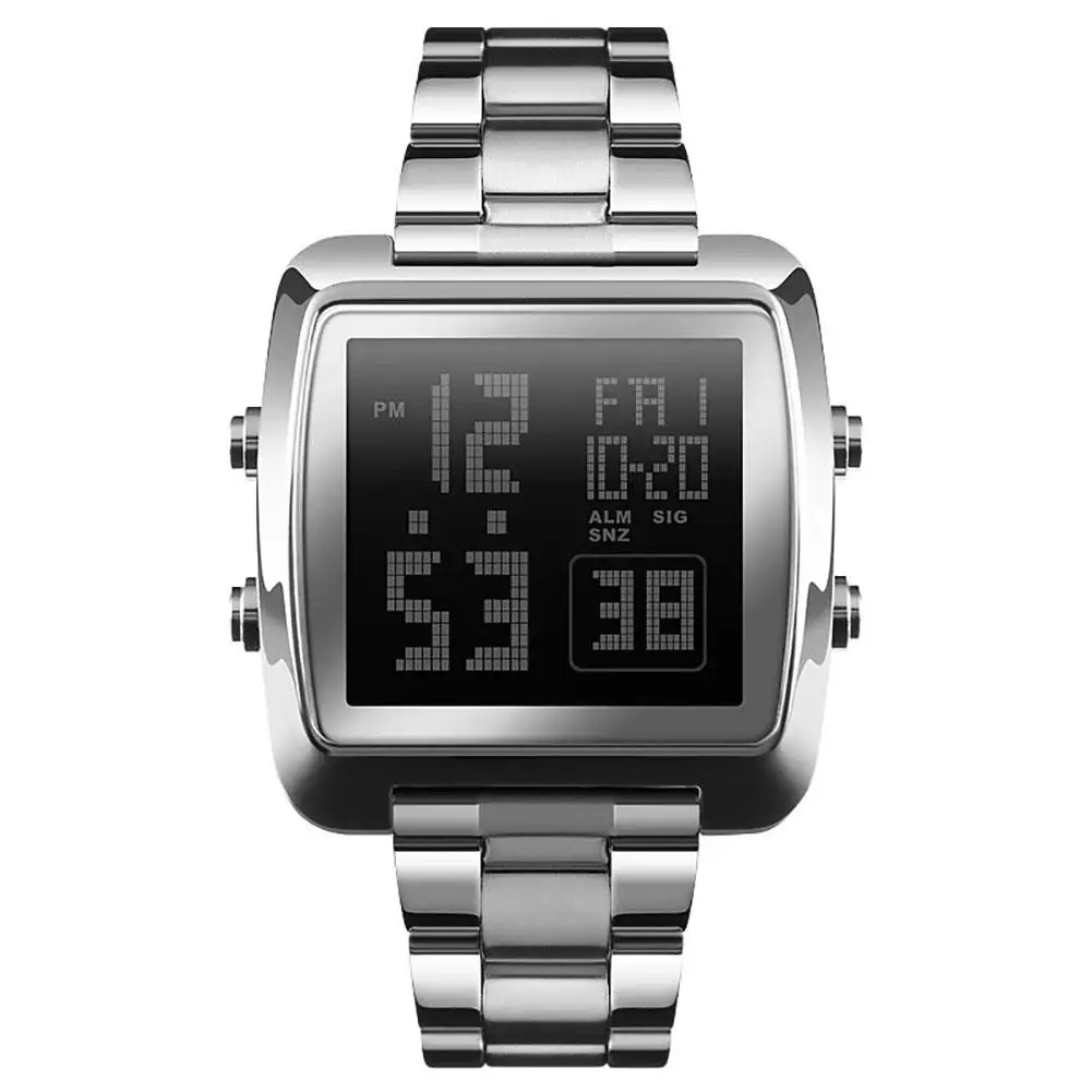 

Men Luminous Digital Display Dual Time Alarm Date Electronic Quartz Wrist Watches