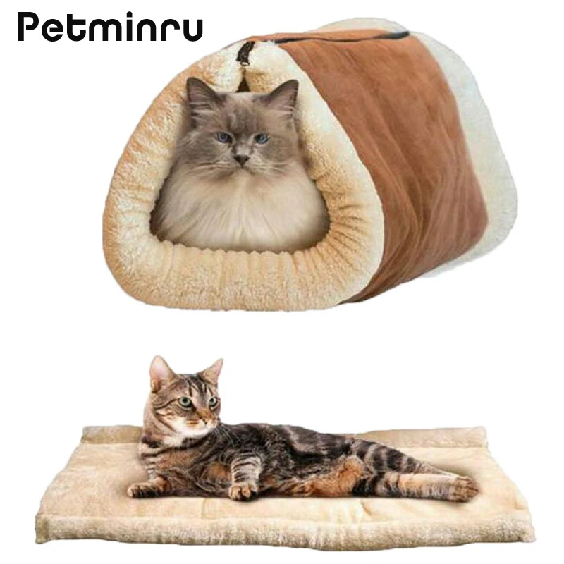 Petminru теплый дом для собак кошка тоннель кошек мягкие диваны домашних животных