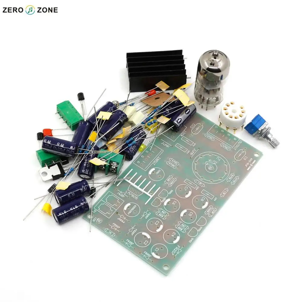 GZLOZONE DIY 6N3 Tube Buffer Preamplifier Kit HIFI Vacuum Tube Preamp