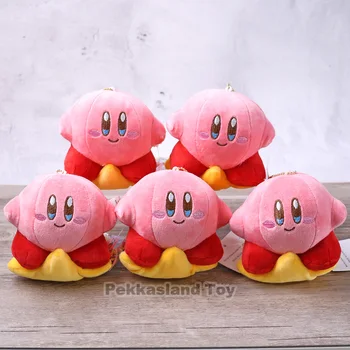 

4 Styles Kirby Plush Pendant Game Dolls Mini Kirby Soft Stuffed Dolls Kids Gift 10Pcs/lot