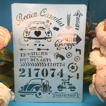 

29*21cm A4 Road Trip Car License Plate DIY Craft Layering Stencils Painting Scrapbooking Stamping Embossing Album Card Template