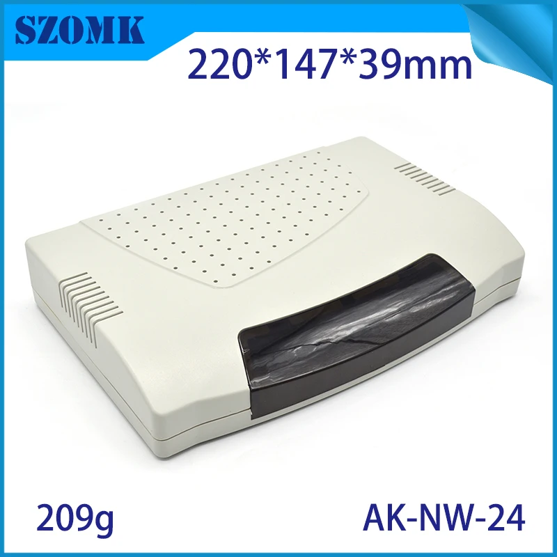 

(4pcs) white plastic network cabinet enclosure for electronics DIY PCB aluminum project box case 220*147*39 mm